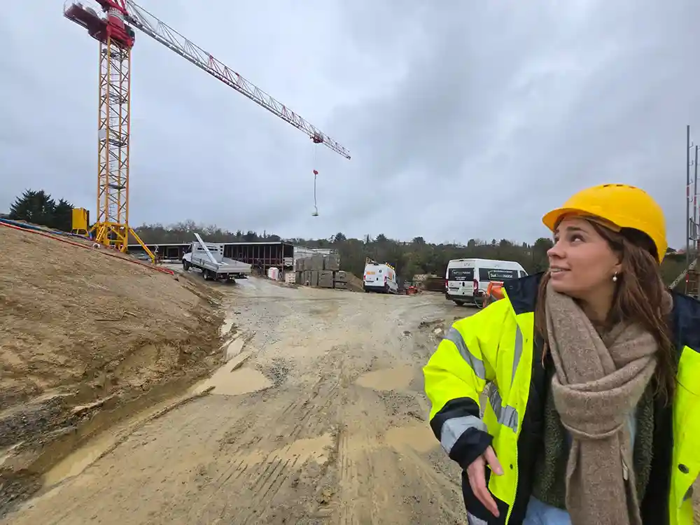 Visite de chantier bâtiment avec L'Isle-Jourdain